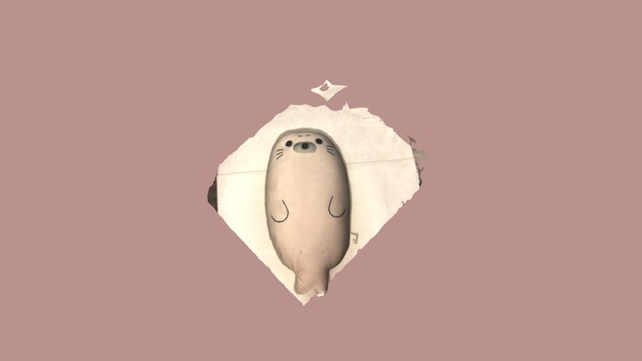 Cute Plush Seal 3D Model
