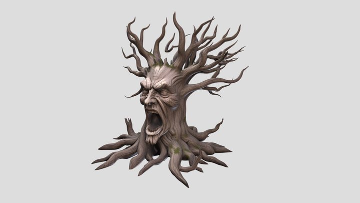 Tree with face 3D Model