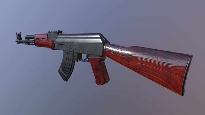 Ak-47 Assult Rifle 3D Model