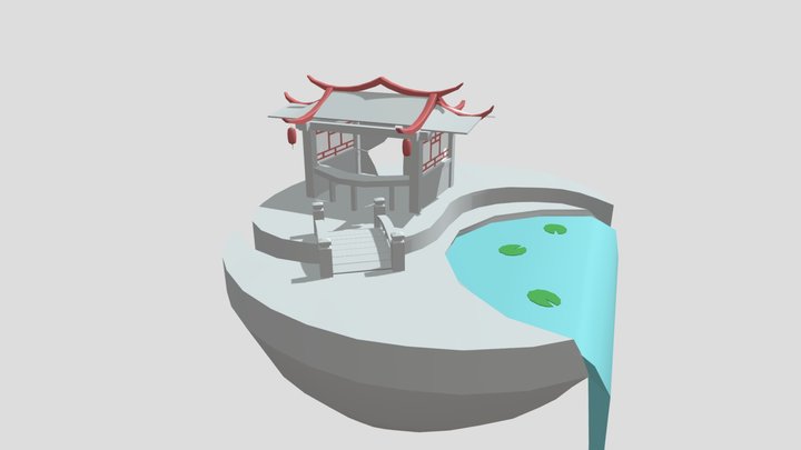 Ying Yan Floating island | Block Out GameArt 3D Model