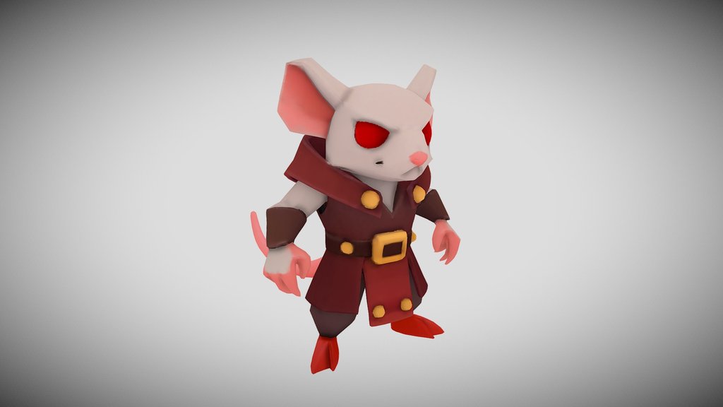 Chibi Mouse Lowpoly Handpainted