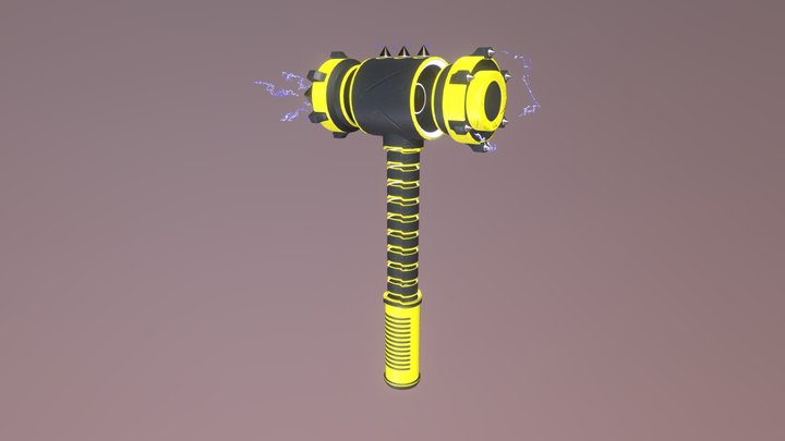 Less-than-lethal War Hammer 3D Model