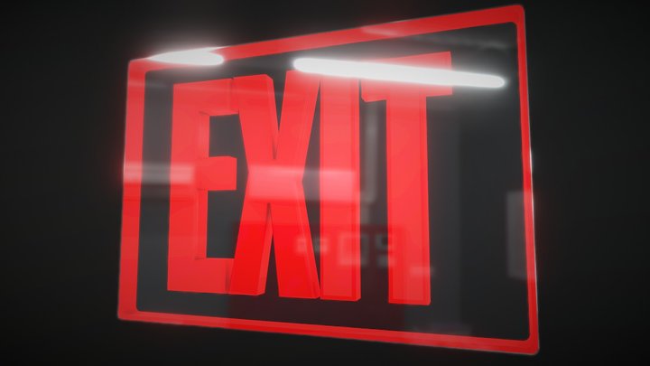 EXIT SIGN 0001 3D Model