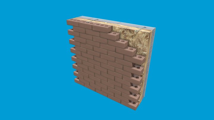DriTherm® Cavity Slab in 100mm Masonry Cavity 3D Model