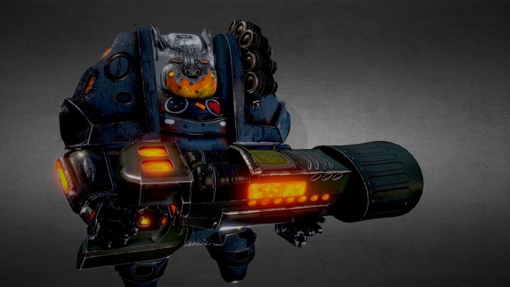 Battle Ready Pig Mech 3D Model