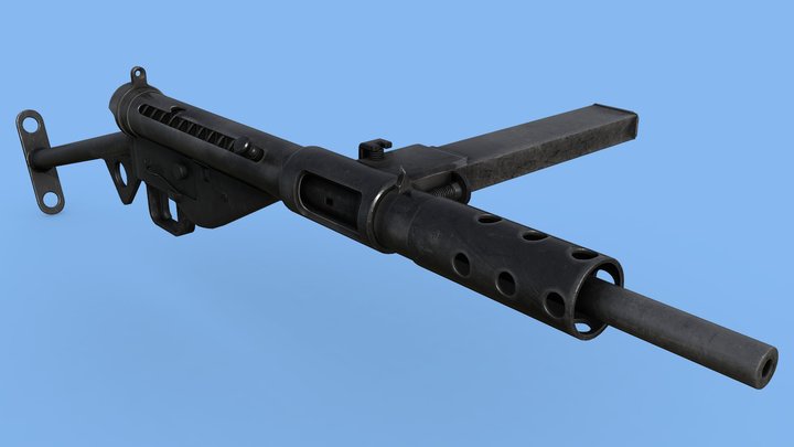 Sten MK II Submachine Gun 3D Model