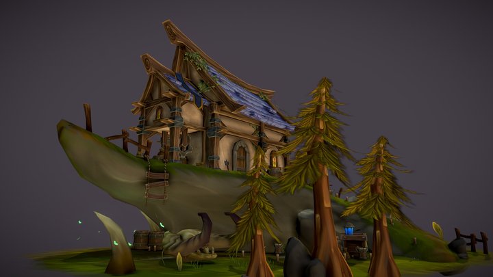 [Student Work] Stylized House Diorama 3D Model