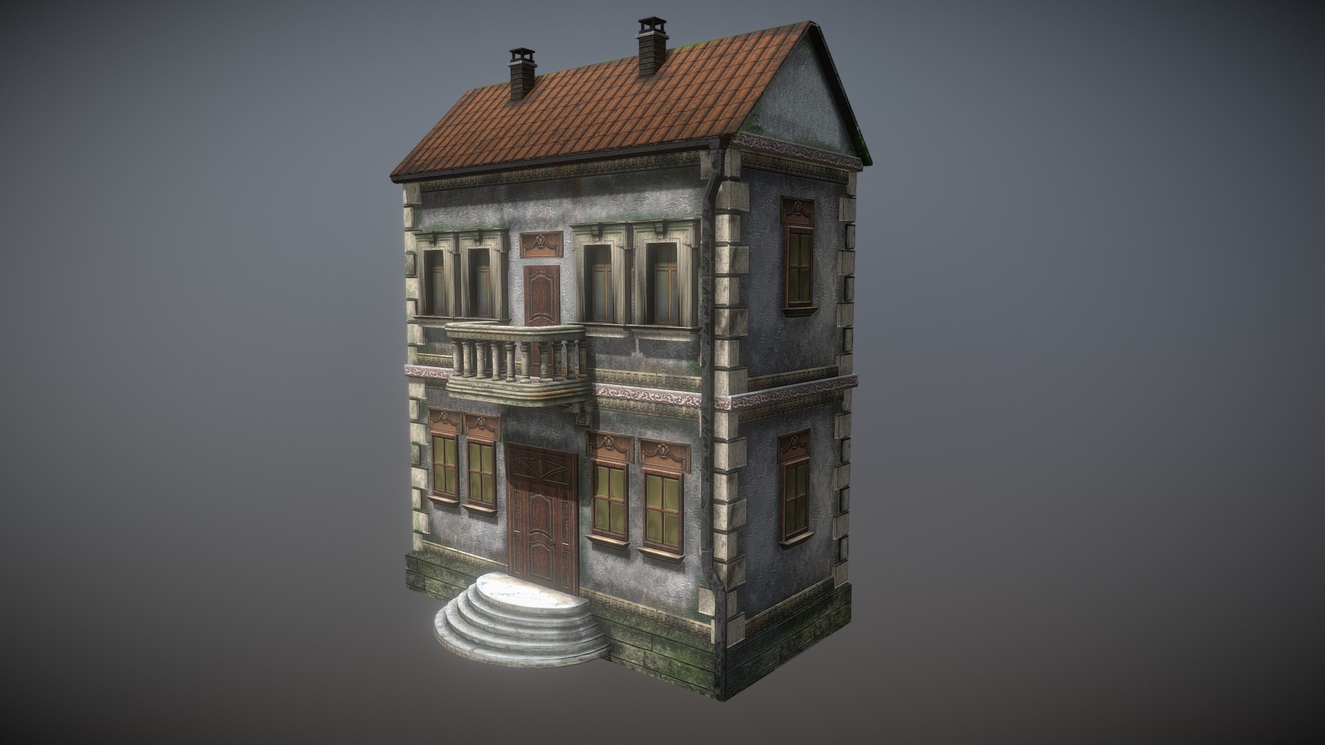 3D model House model - This is a 3D model of the House model. The 3D model is about a building with a tower.