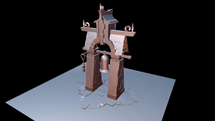 Nordic Bell Tower 3D Model