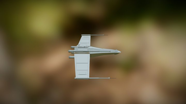 Star Wars Airship T-65 X-Wing Starfighter 3D Model