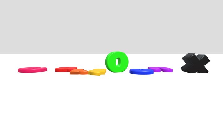 Cartoon Plus Ident Spin 3D Model
