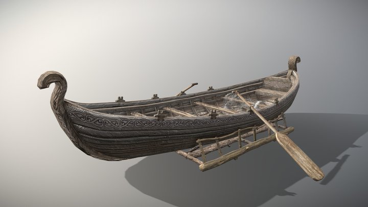 Ancient Boat 3D Model