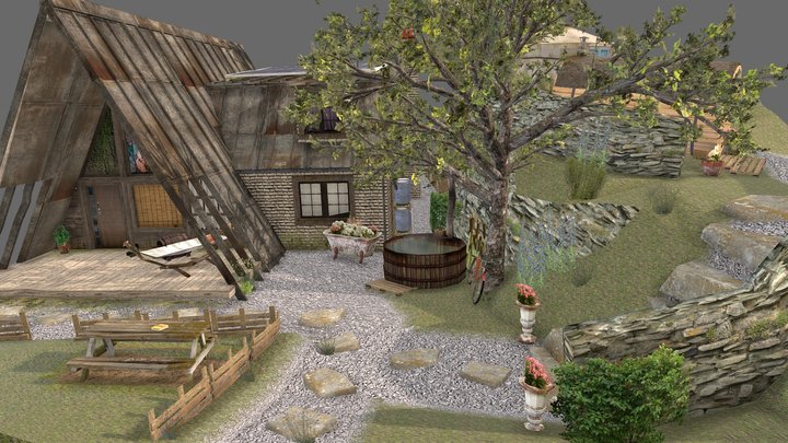 DAE Diorama ECO HOUSE 3D Model