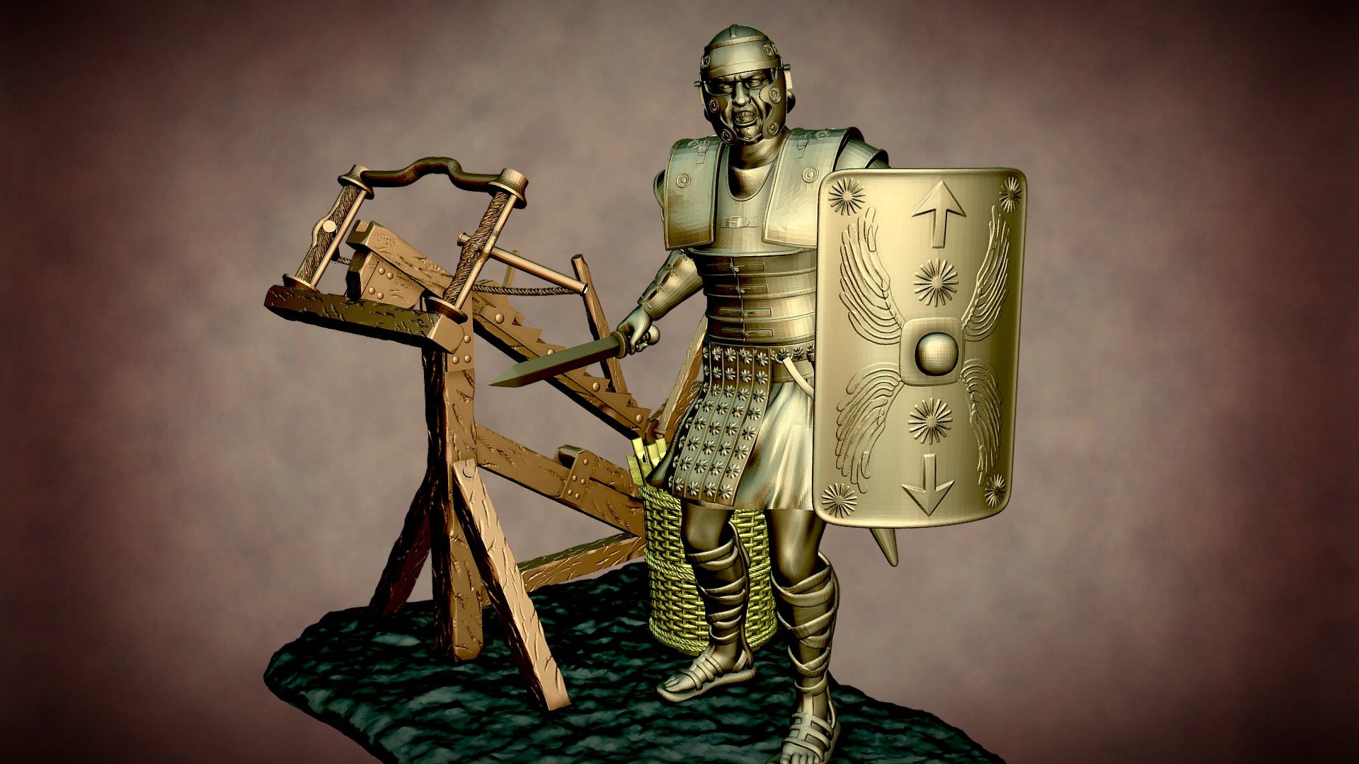 Roman Ballista diorama - 3d - printable