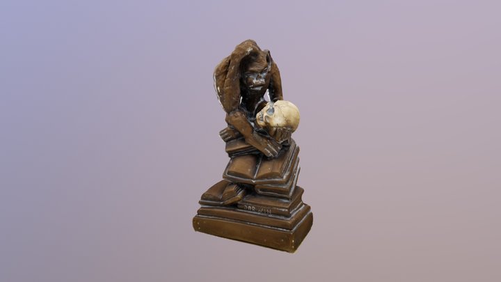 Darwin Monkey Statue 3D Model