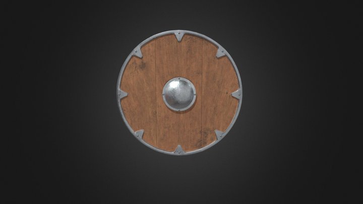 Wooden Shield 3D Model