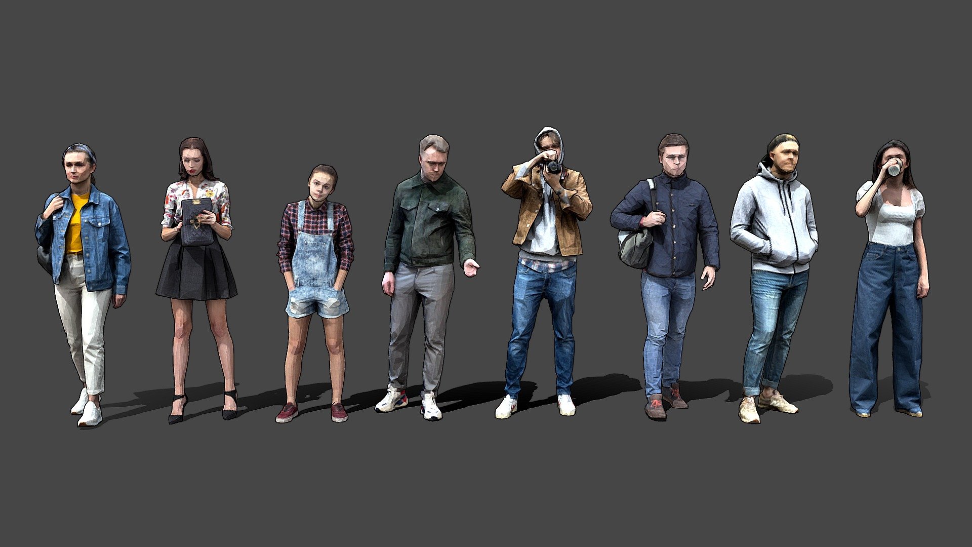 Stylized Lowpoly People Casual Pack Vol.2