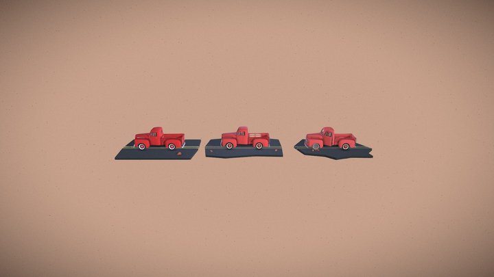 XYZ | DESTRUCTED DRAFTS | 1948 Ford F-1  car 3D Model