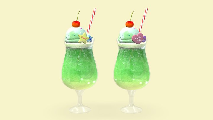 Melon Soda 3D Model
