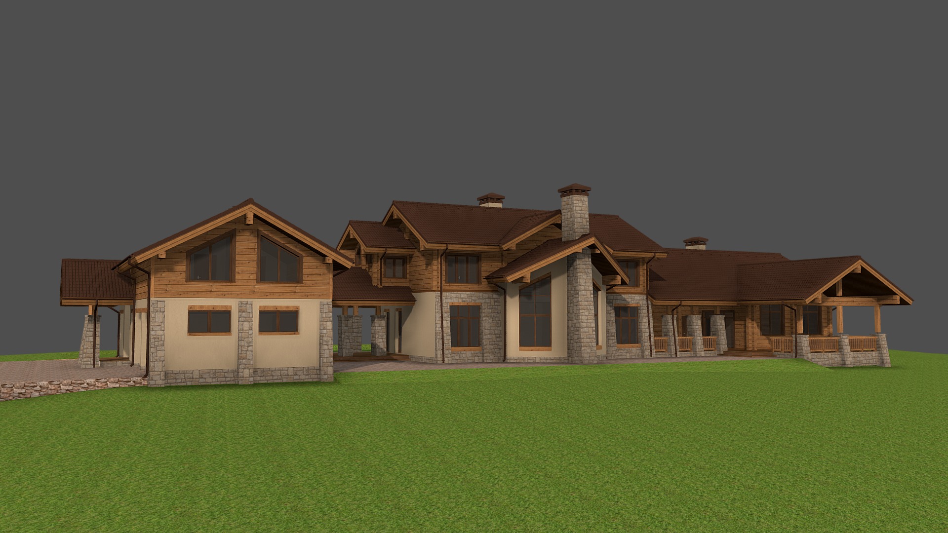 3D model Комплекс - This is a 3D model of the Комплекс. The 3D model is about a row of houses.