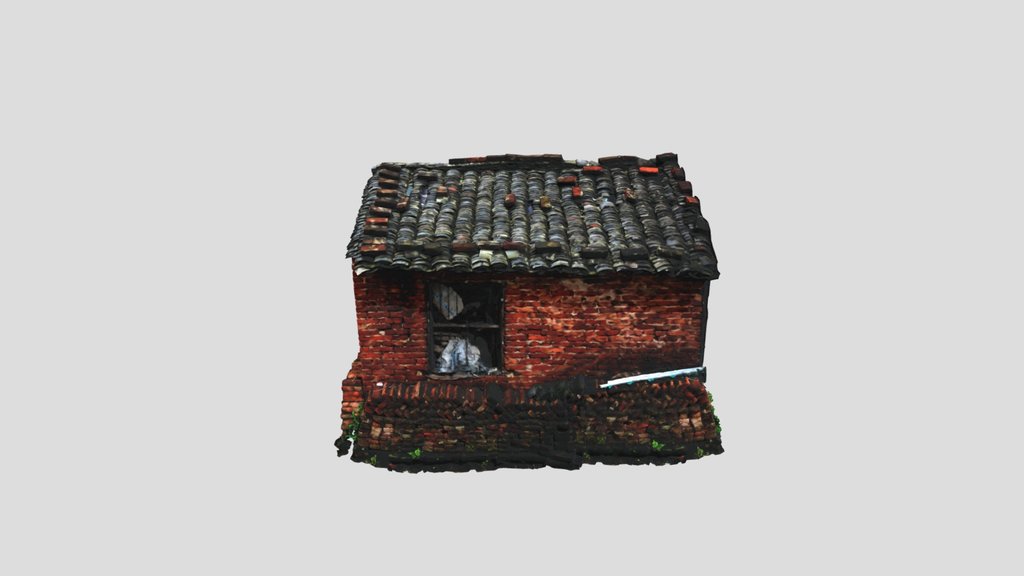 Scan Door Brick Wall Building 7