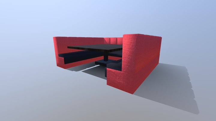 Restaurant Seating Booth  #MozHubsProp 3D Model
