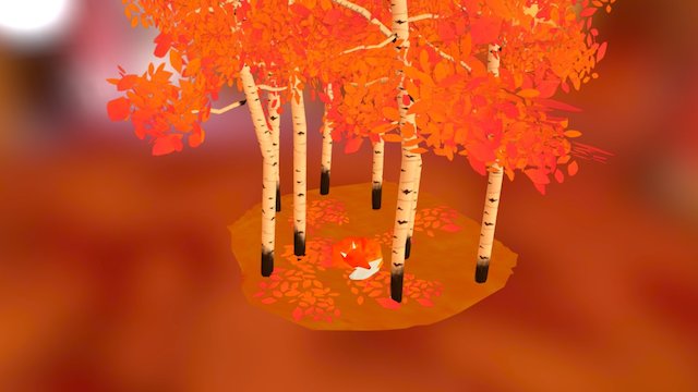 Low Poly Fox 3D Model