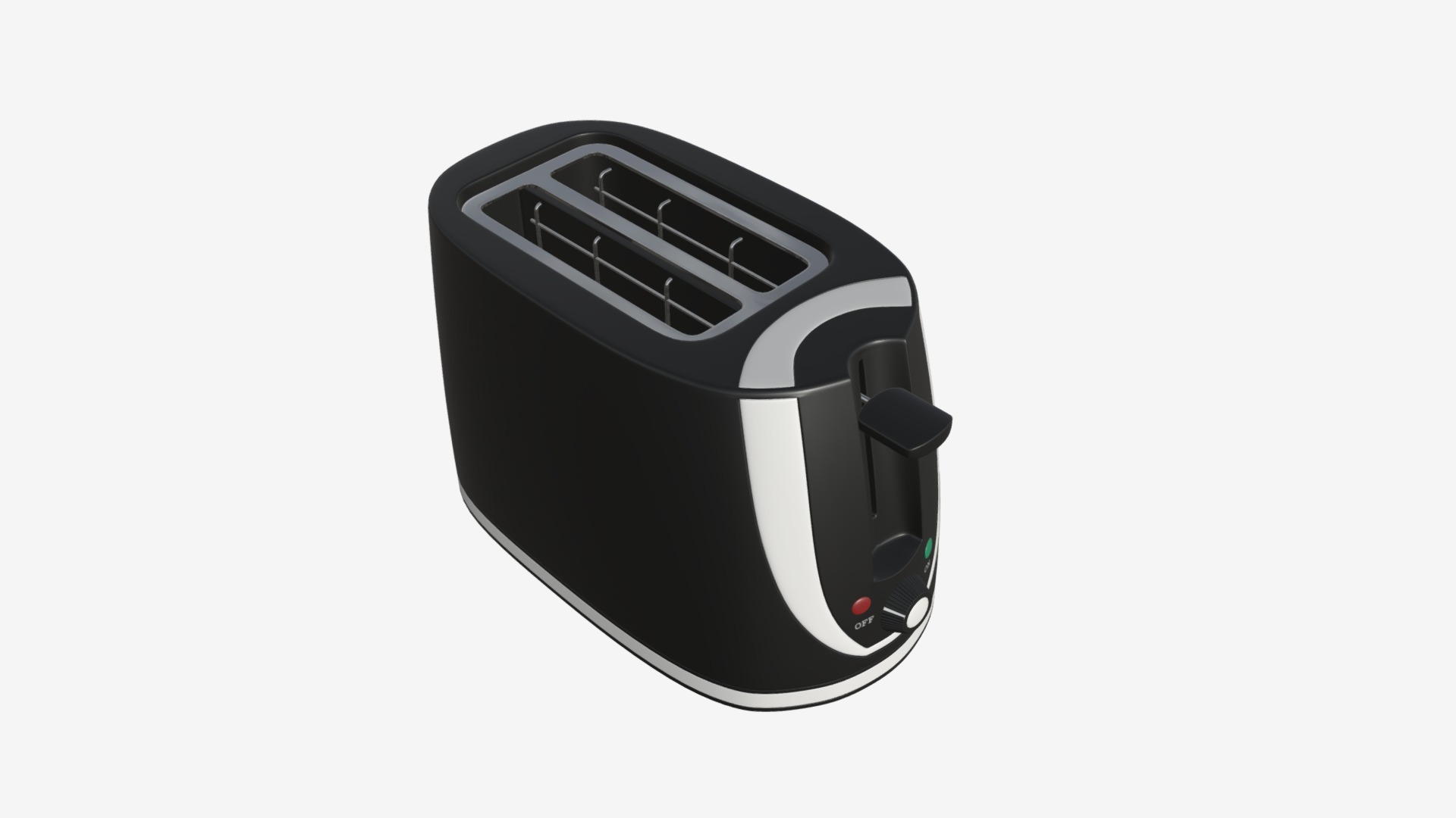 3D model toaster black - This is a 3D model of the toaster black. The 3D model is about icon.