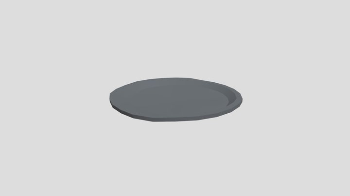 Medieval Pewter Plate low poly