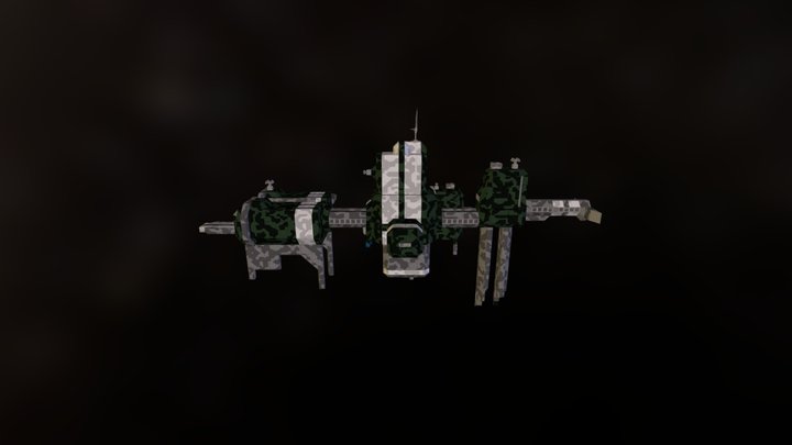 Green Station Old 3D Model
