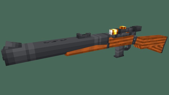 De Lisle Carbine (BlockFront) 3D Model