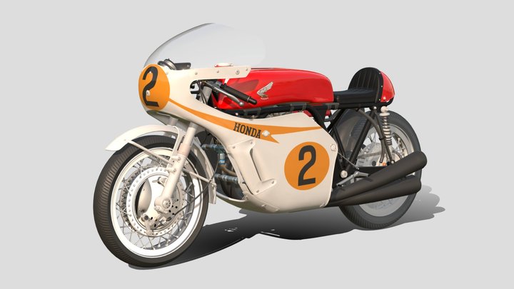 1966 Honda RC181 Hailwood – Modelo 3D gratuito STL