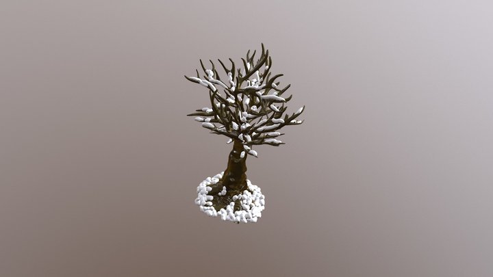 Snowy Tree 3D Model