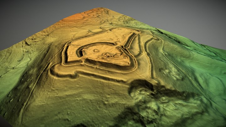 Elmley Castle Earthworks, Worcestershire (UK) – Free 3D Model STL