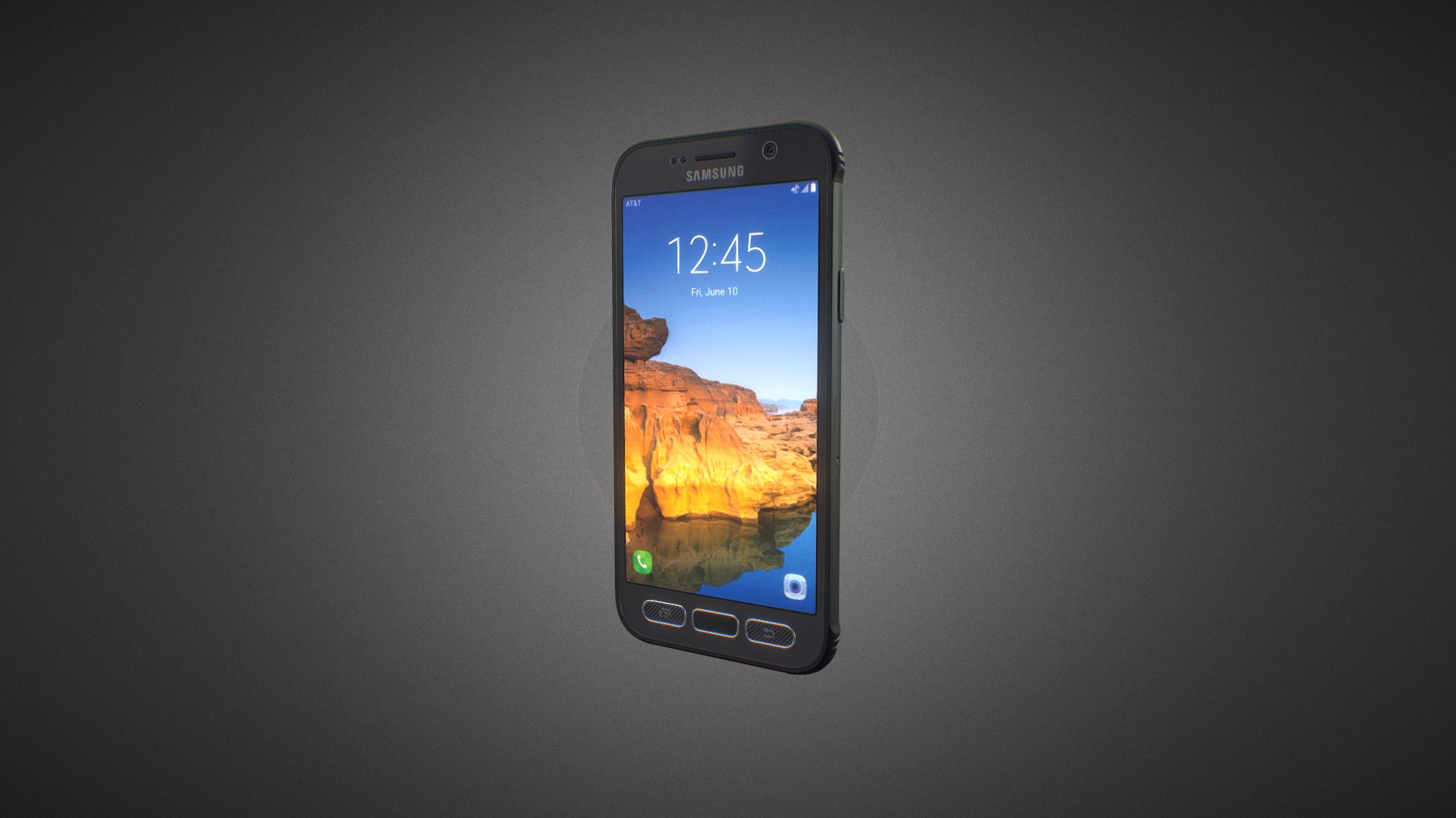3D model Samsung Galaxy S7 Active for Element 3D - This is a 3D model of the Samsung Galaxy S7 Active for Element 3D. The 3D model is about a cell phone with a map on the screen.