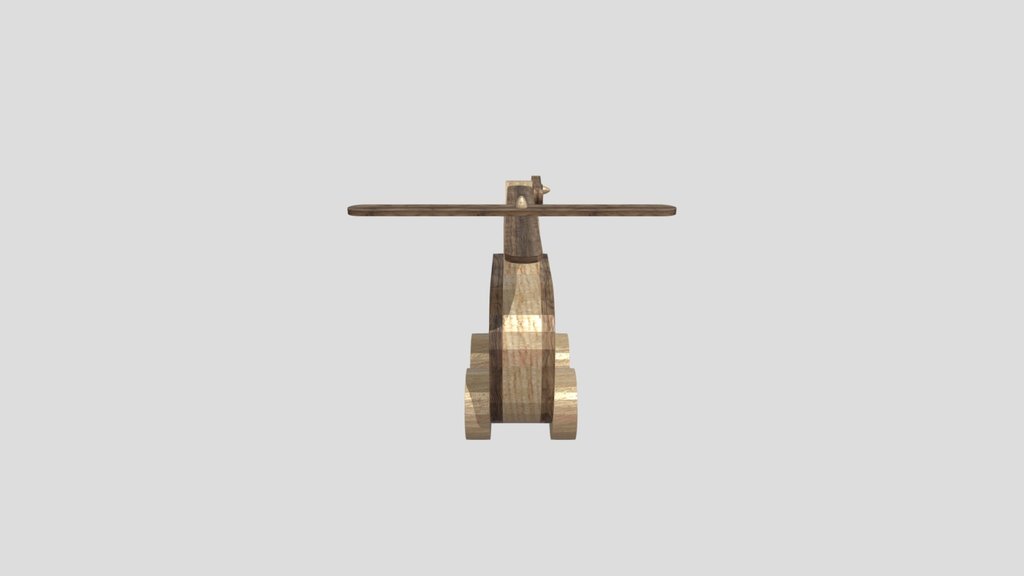Wood Helicopter Toy