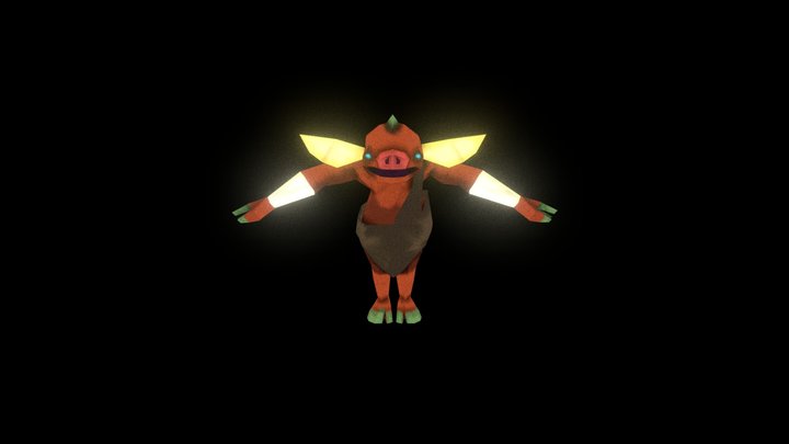 Low Poly Bokoblin for Mobile Game 3D Model