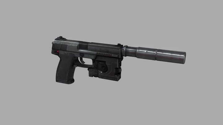 FPS Guns 4K - Pistol 4 3D Model