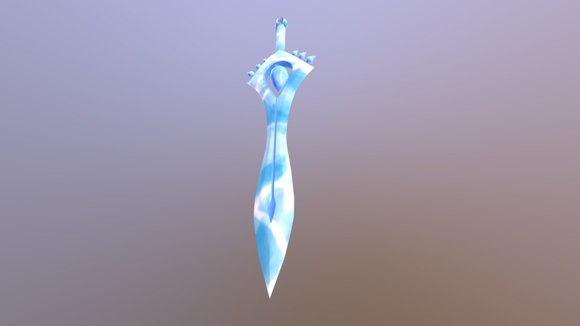 Stylized Water sword low- poly game ready - Download Free 3D model by ...
