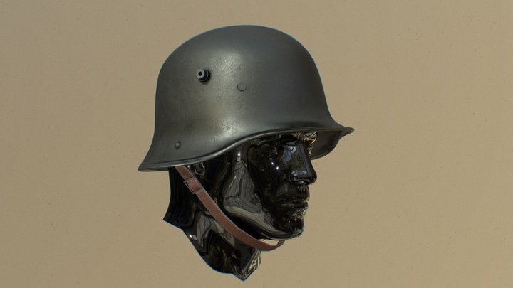 Stahlhelm M16 - WWI German Helmet 3D Model
