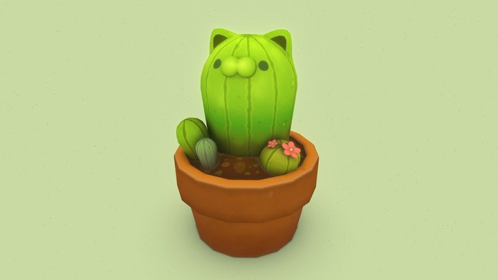 Cat Plant 3D Model