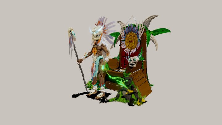 Tilt Brush Chaman 3D Model
