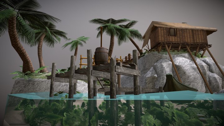 DAE Diorama - By the ocean 3D Model