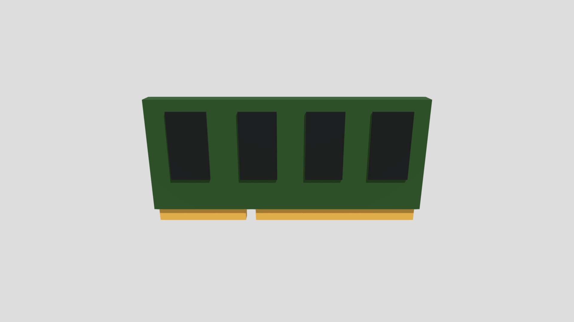 Low-Poly Simple 4GB RAM 3D Model - Download Free 3D model by NullSys ...