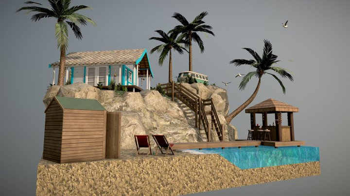 DAE Diorama - By The Ocean 3D Model