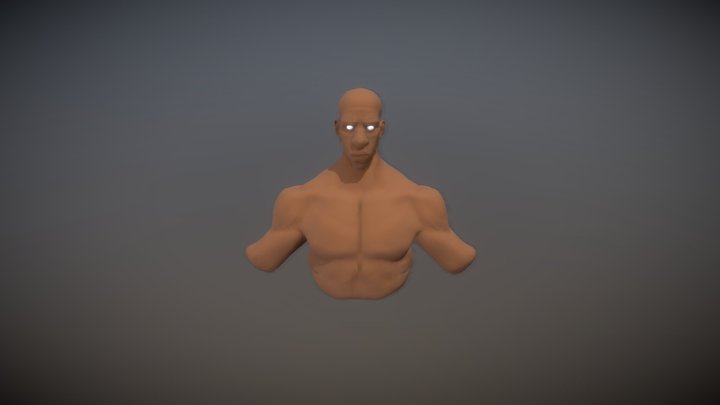 Male head Sculpt progress 3D Model