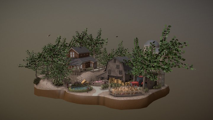 DAE Diorama retake – Small farm 3D Model