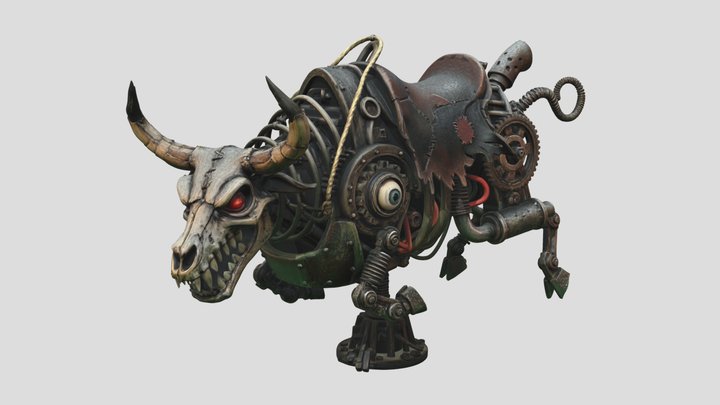 Steampunk Mechanical Bull – Kostenloses 3D-Modell STL