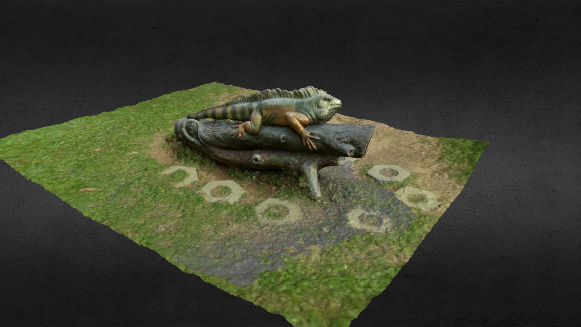 3D model Tuen Mun Park – Lizard - This is a 3D model of the Tuen Mun Park - Lizard. The 3D model is about a turtle on a rock.
