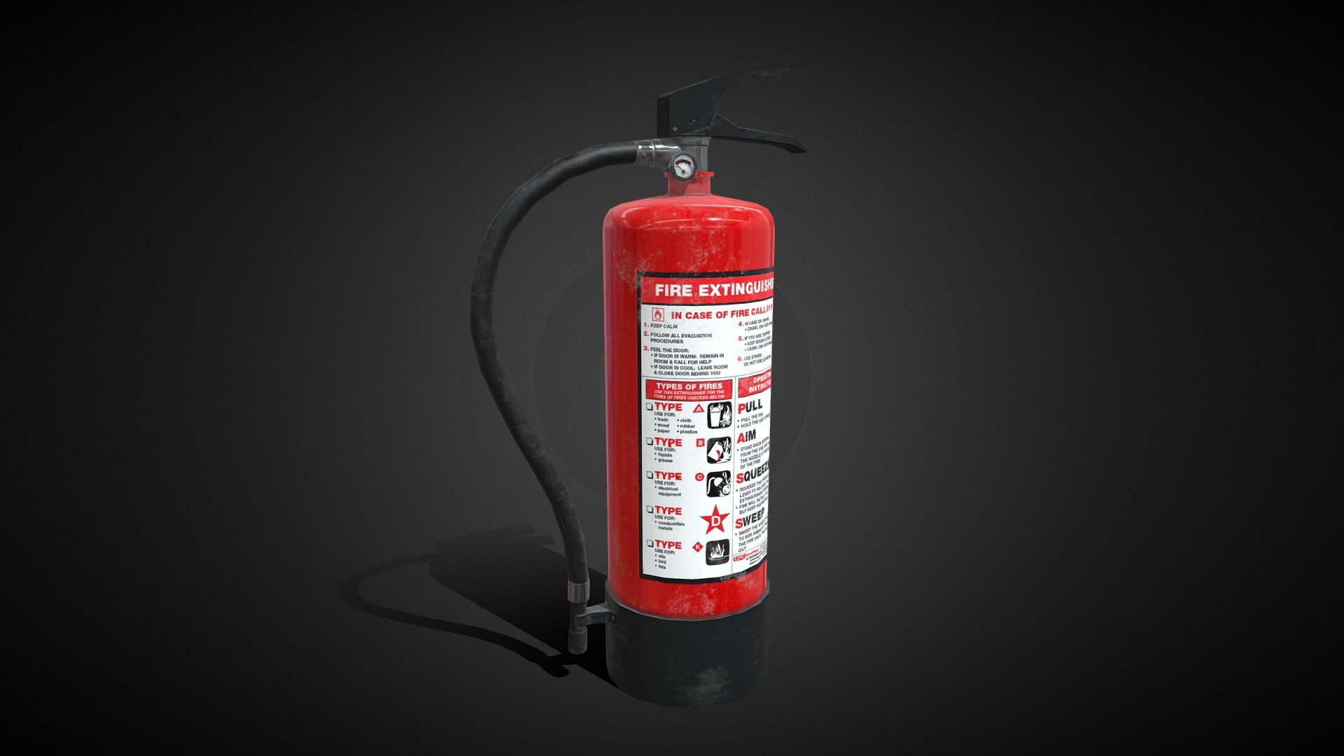 Realistic Fire Extinguisher - Download Free 3D model by RED2000 ...